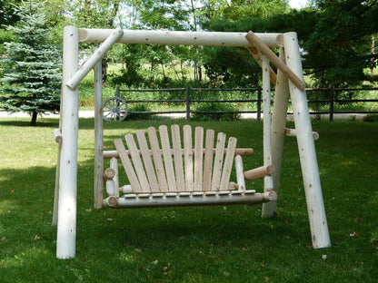 Cedar Porch Swing with Stand and Canopy