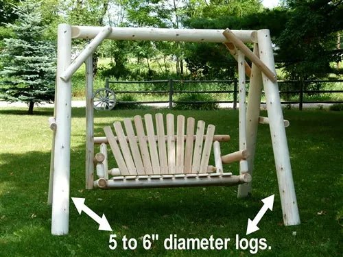 Cedar Porch Swing with Stand and Canopy