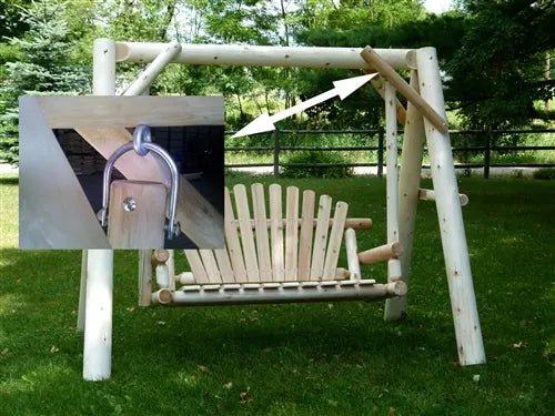 Cedar Porch Swing with Stand and Canopy