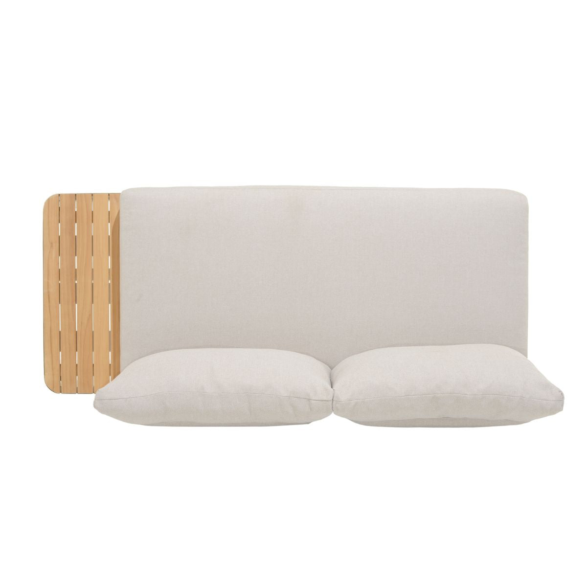 3-Piece Teak and Aluminum Outdoor Modular Sofa Set