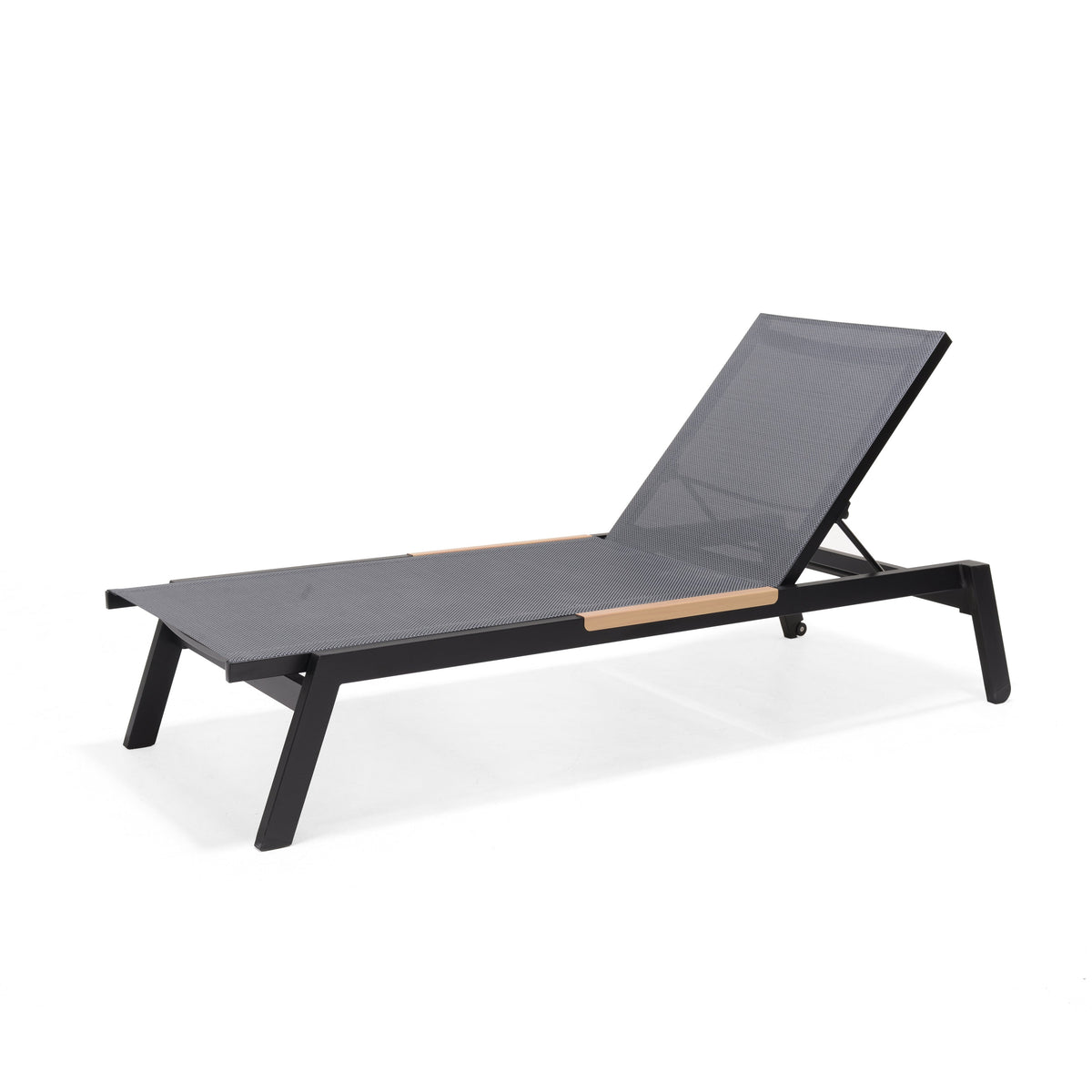 3-Piece Aluminum Sun Lounger Set with Side Table