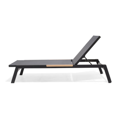 3-Piece Aluminum Sun Lounger Set with Side Table