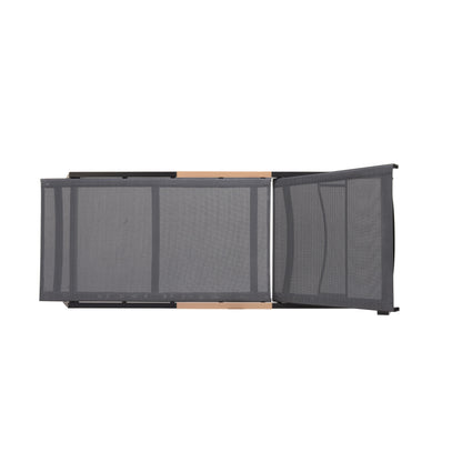 3-Piece Aluminum Sun Lounger Set with Side Table