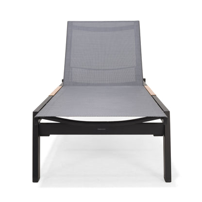 3-Piece Aluminum Sun Lounger Set with Side Table
