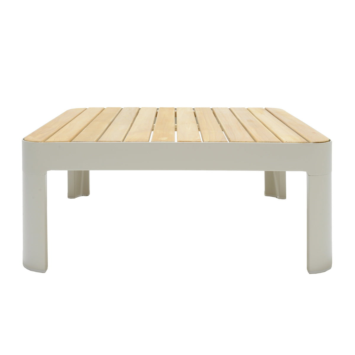 3-Piece Teak and Aluminum Outdoor Modular Sofa Set