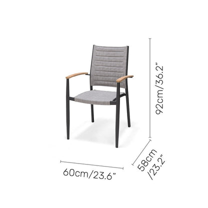 Topaz 9-Piece Teak Outdoor Dining Set for Eight