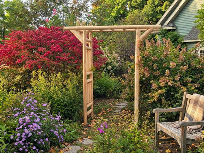 White Cedar Log Garden Arbor