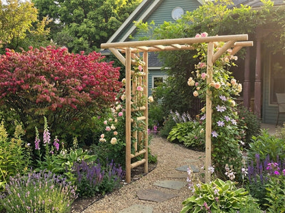 White Cedar Log Garden Arbor