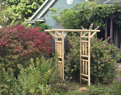 White Cedar Log Garden Arbor