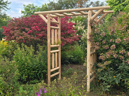 White Cedar Log Garden Arbor
