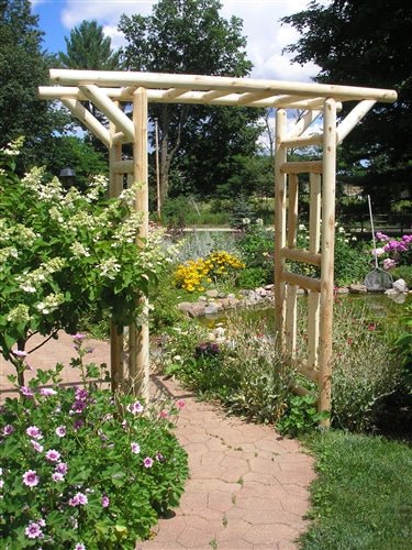 White Cedar Log Garden Arbor