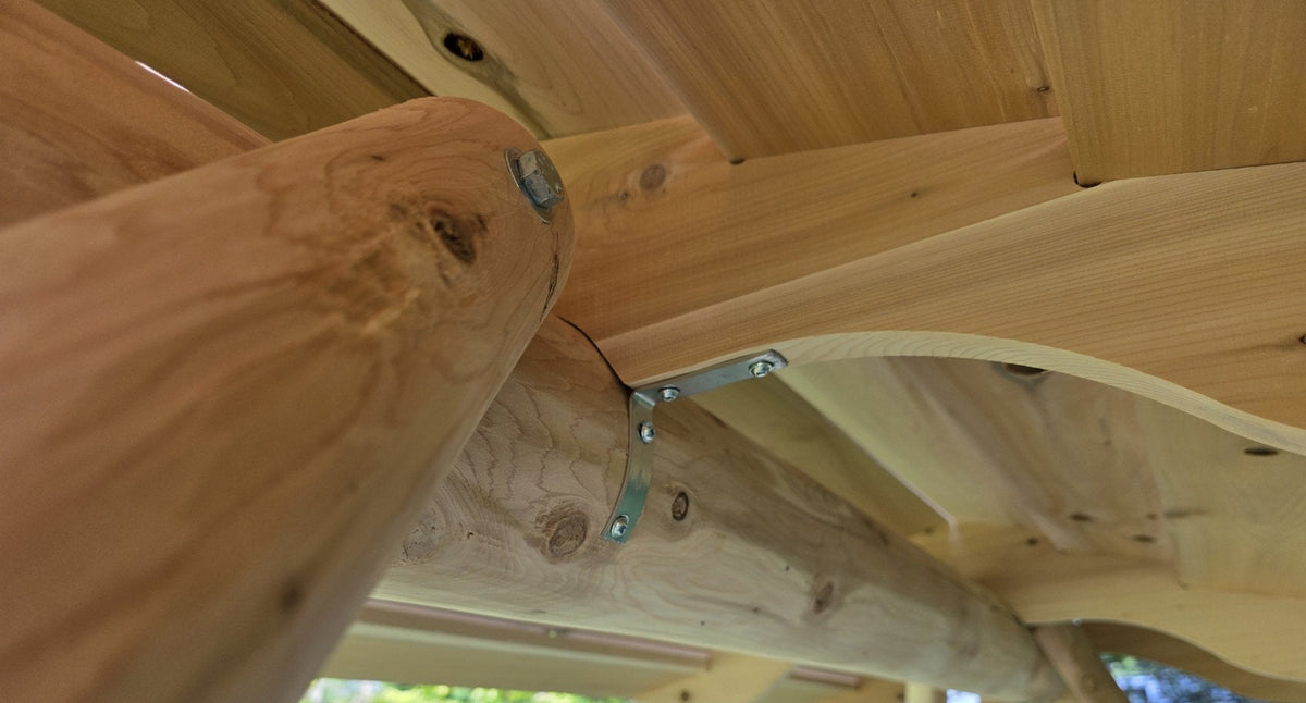 Cedar Porch Swing with Stand and Canopy